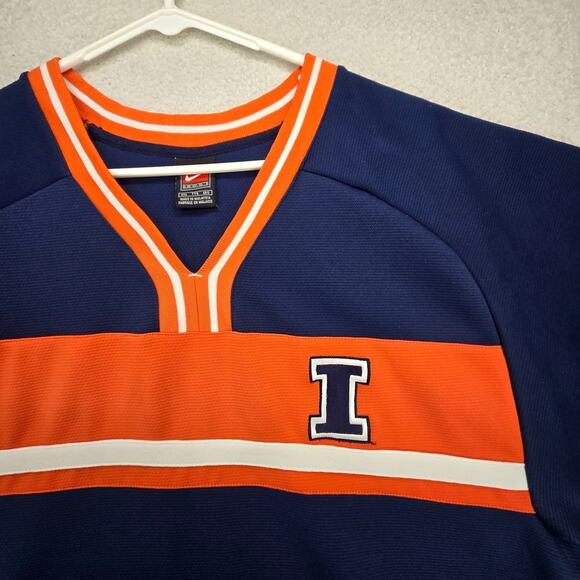 University of Illinois Basketball Shootaround Shirt Mens XXL Blue Orange Warm Up - Picture 5 of 9